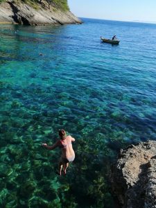 kroatie korcula zwemmen sprong svrine blog